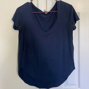 Buckle navy blue shirt